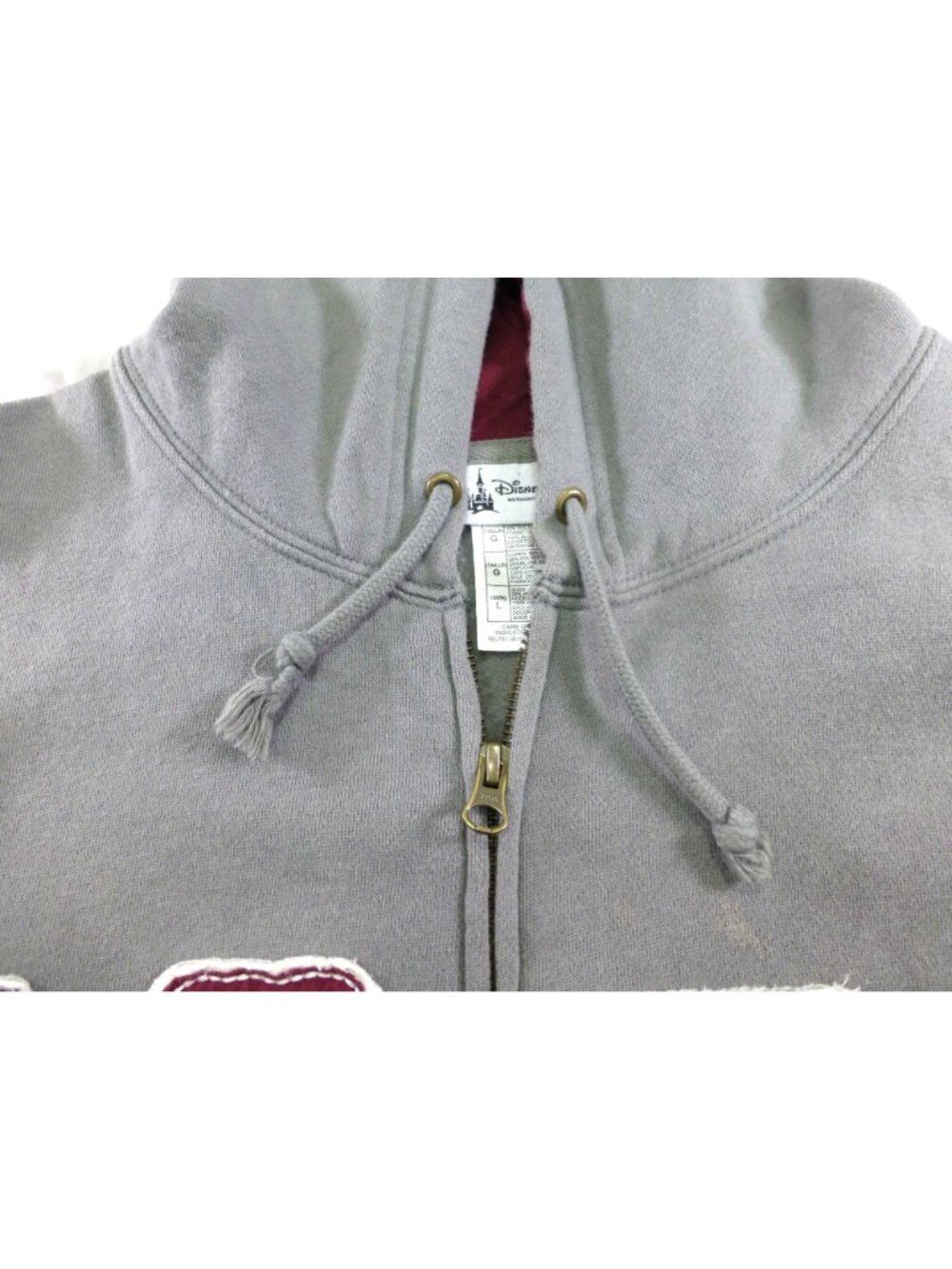 Disney Parks Gray Full Zip-Up Hoodie 1971 Walt Disney World Large Authentic - Picture 10 of 16